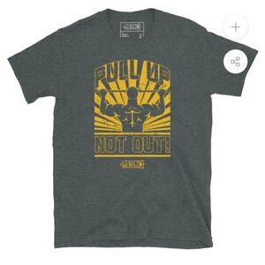 Men's Gray T-Shirt with Yellow Graphic